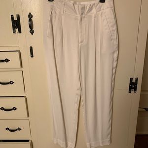Gap satin ivory cropped pants - never worn